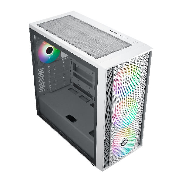 Cooler Master MasterBox 600 ARGB White E-ATX Mid Tower Case